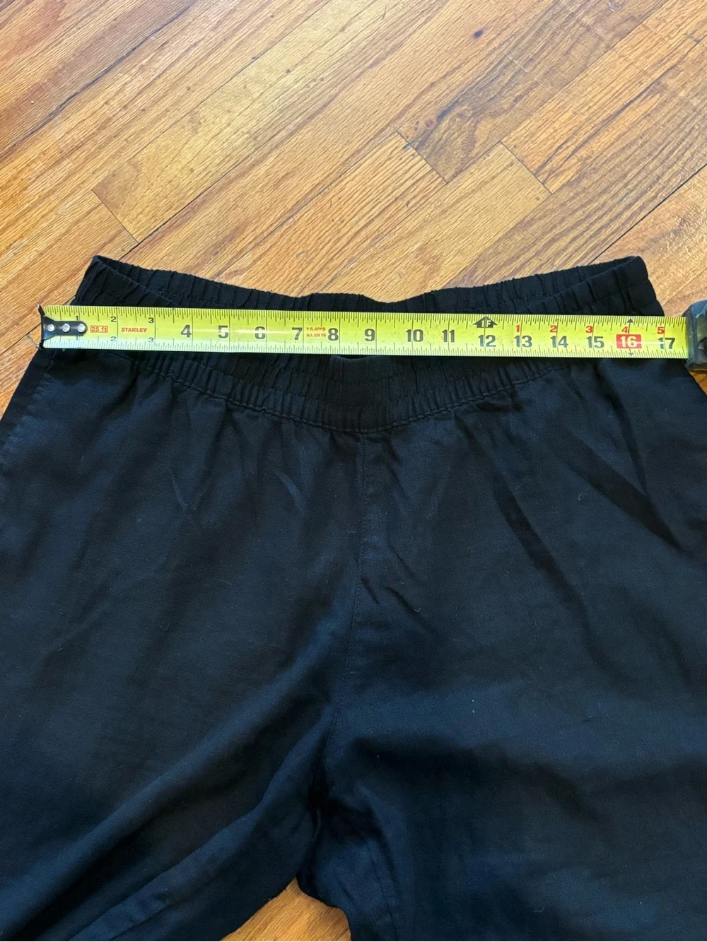 Old Navy Women’s Linen Black Elastic-Waist Casual Pants